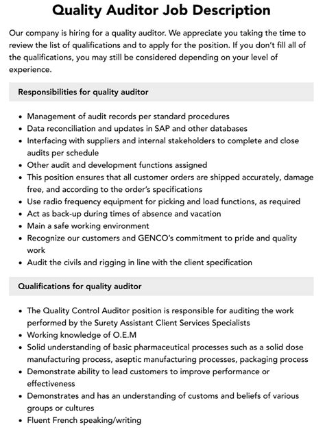 quality auditor jobs in new york city metropolitan area